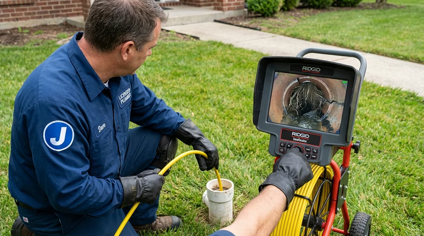 Sewer camera inspection being performed by Johns Plumbing LLC in Antlers